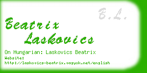 beatrix laskovics business card